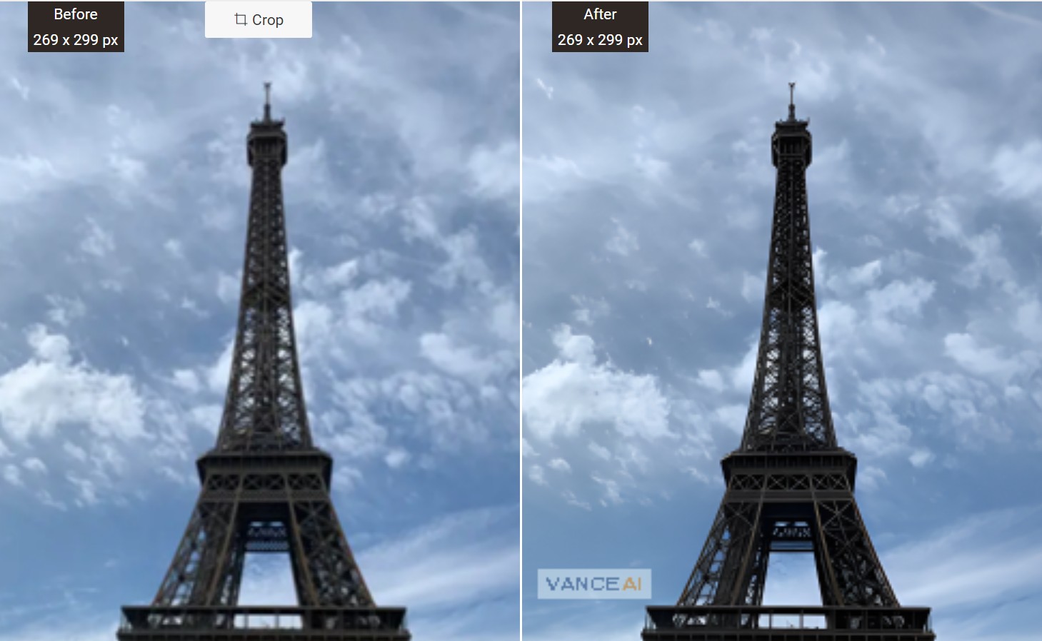 tip screen image before and after