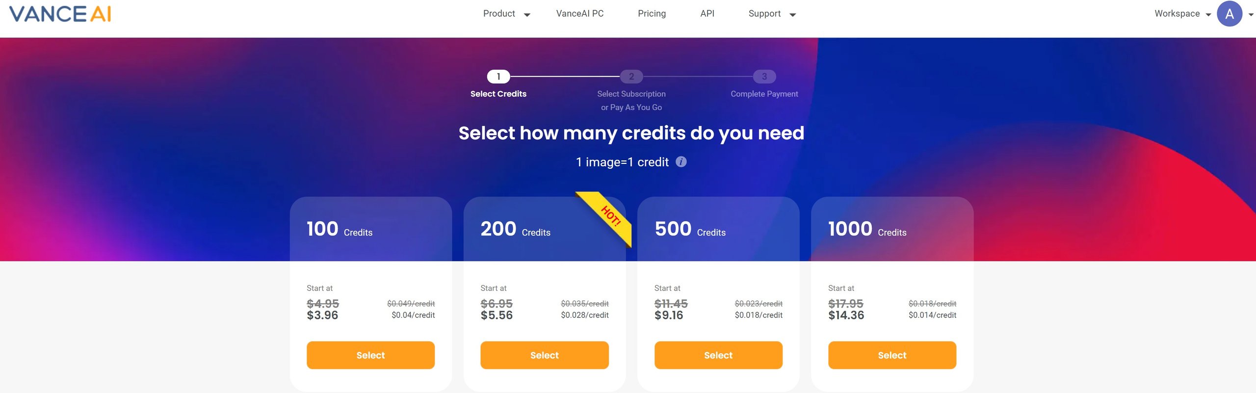 VanceAI pricing