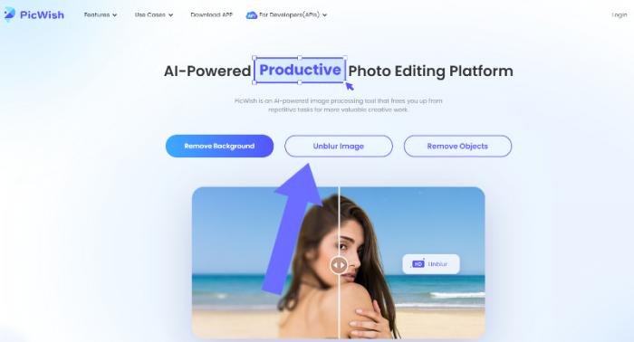 step 1 of how to use picwish