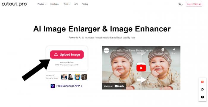 click on upload image