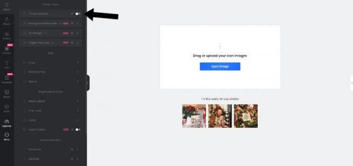 Upload the image and run the tool