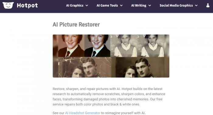 Hotpot AI Picture Restorer Hotpot AI Art Generator