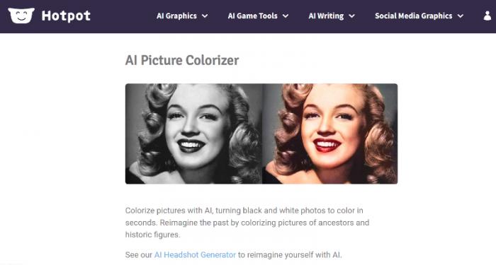 Hotpot AI Picture Colorizer