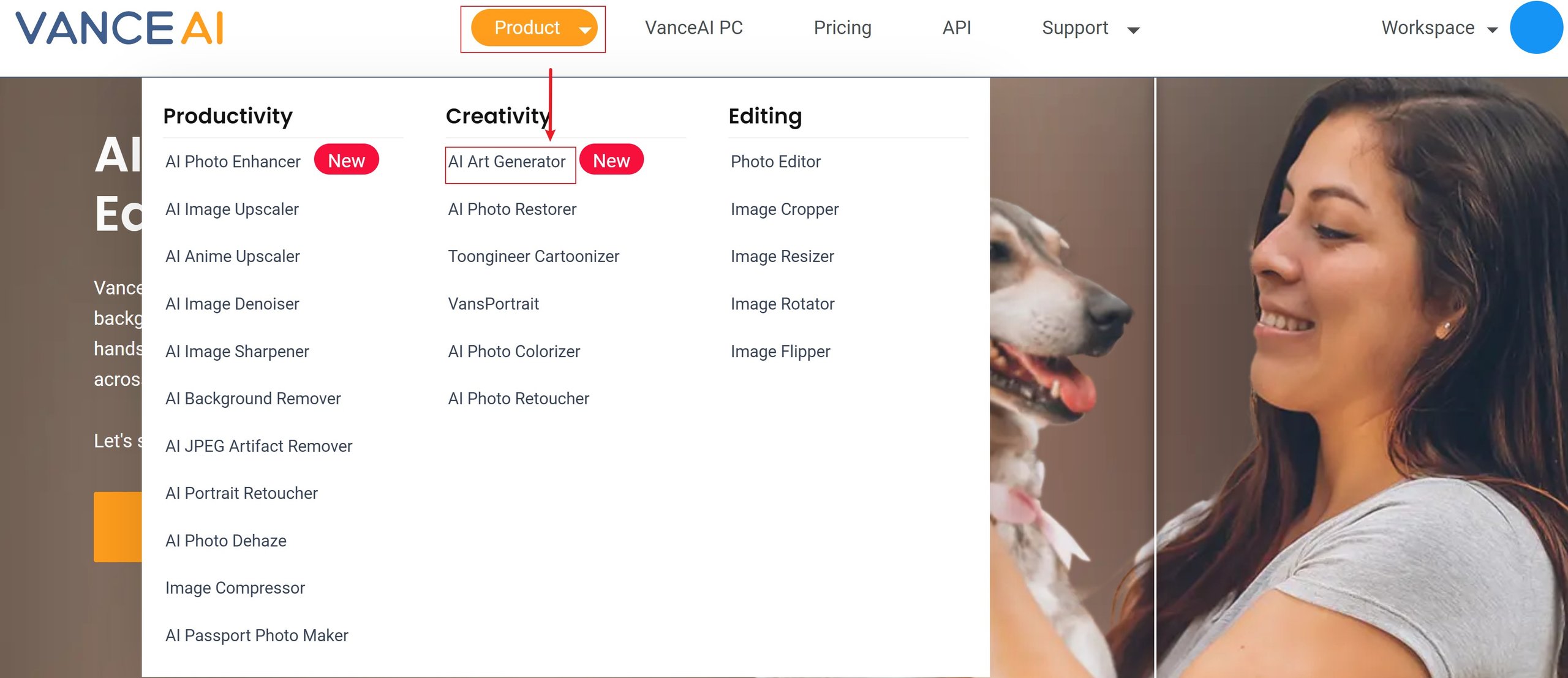 position of AI Art Generator