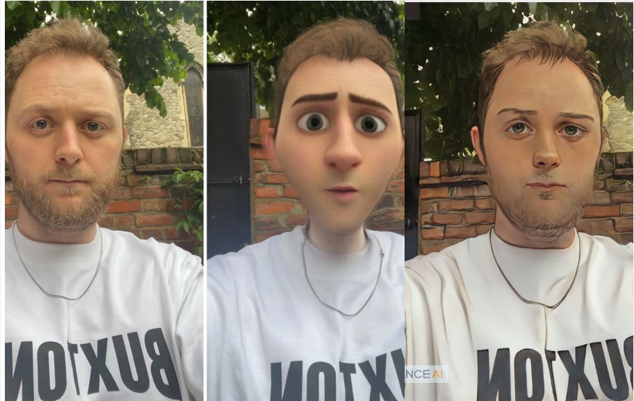 Renderings of cartoon filter VS AI Cartoonizer