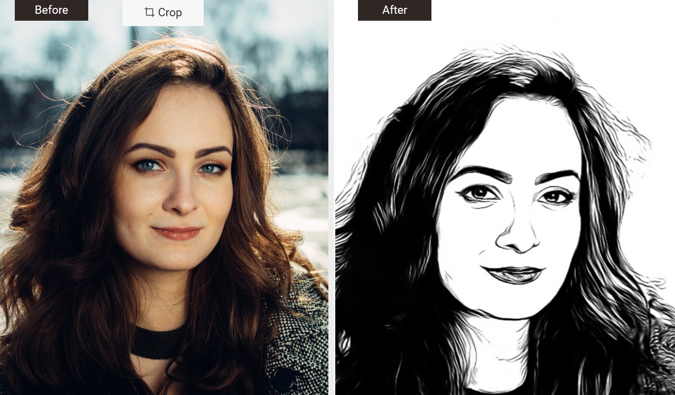 outcome of photo to outline drawing free