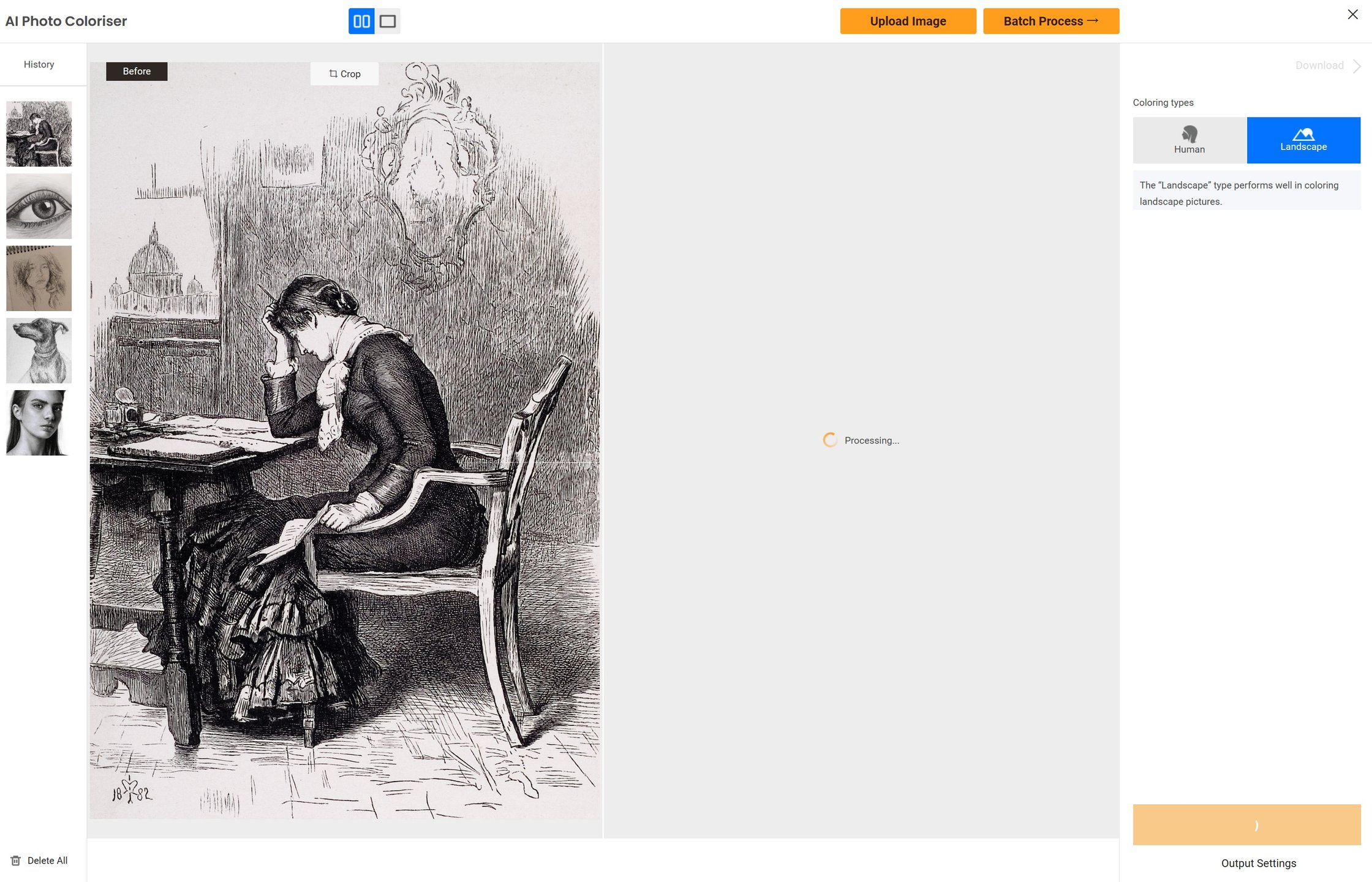 colorize drawings with VanceAI Image Colorize