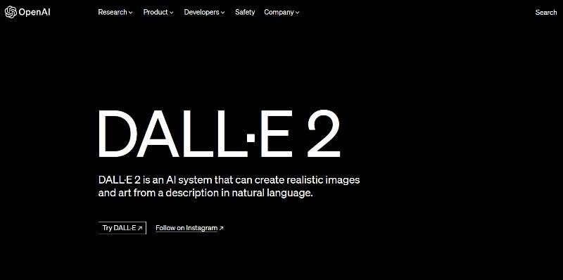 DALL E 2 homepage