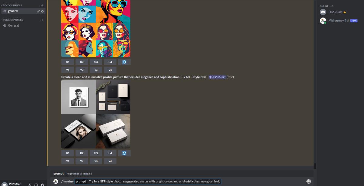 Text-to-Image Midjourney profile