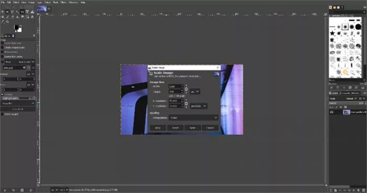 GIMP upscale image