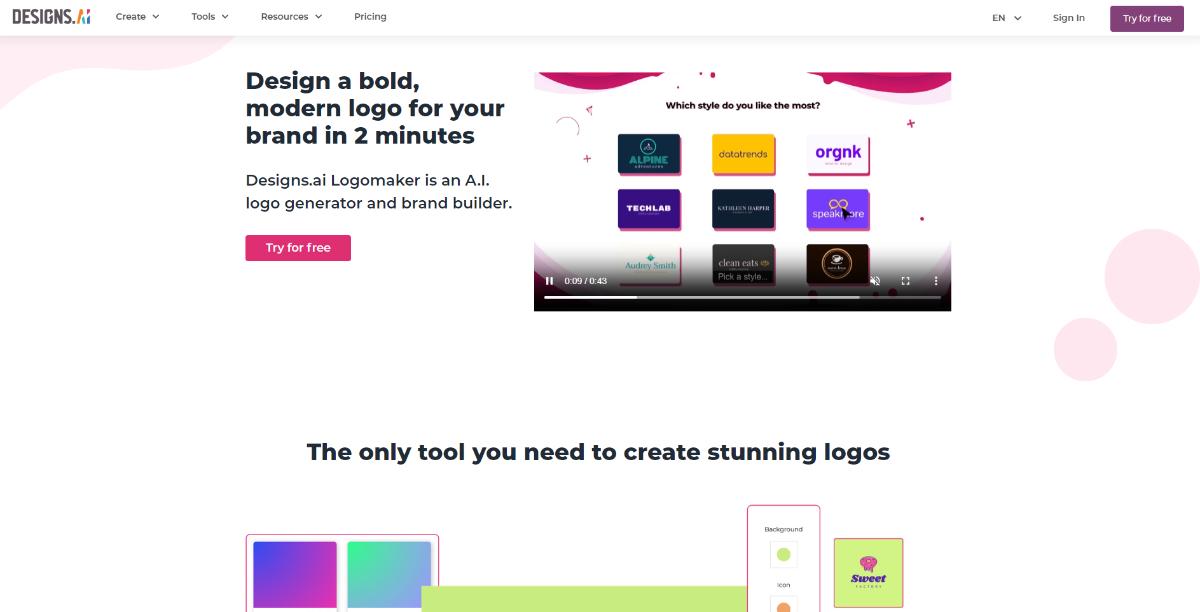 Designs.AI design app