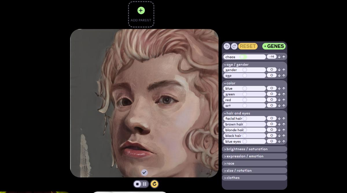 Use Artbreeder step 2