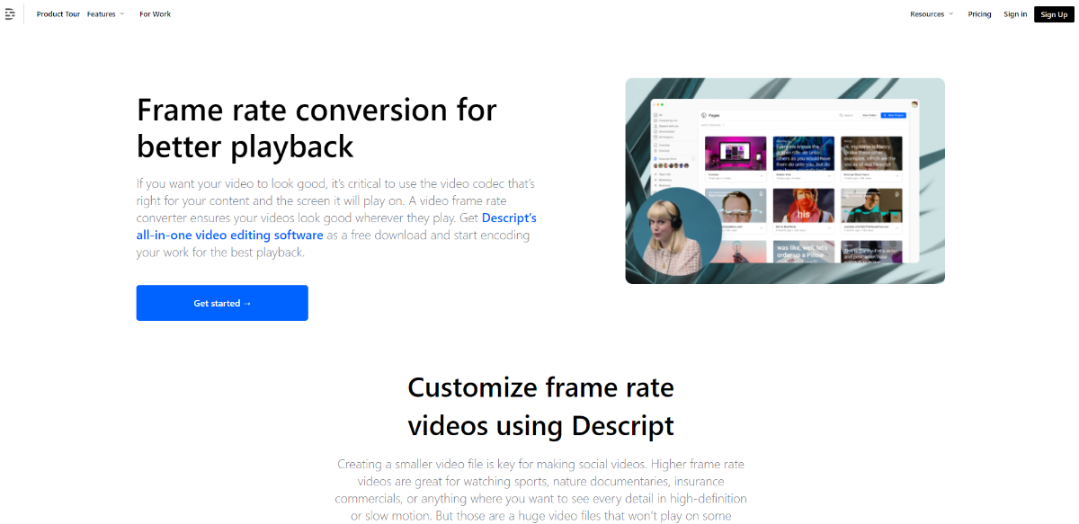 Descript Homepage