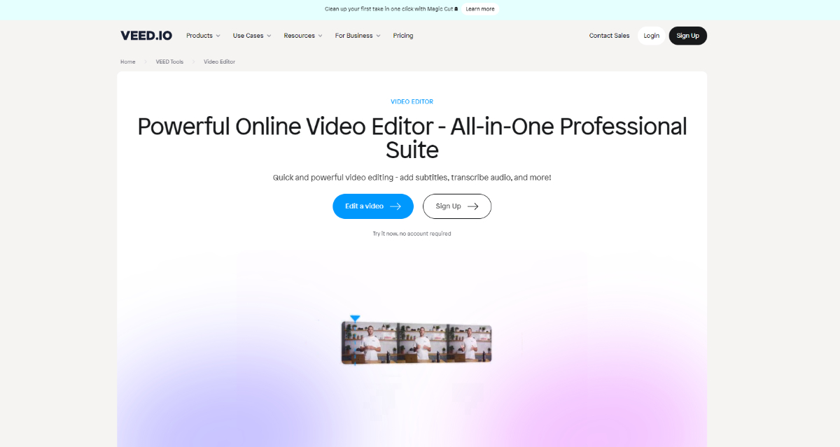 Veed.IO Homepage