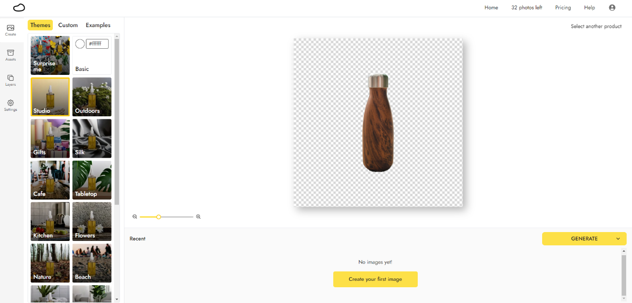 Pebblely Background Options