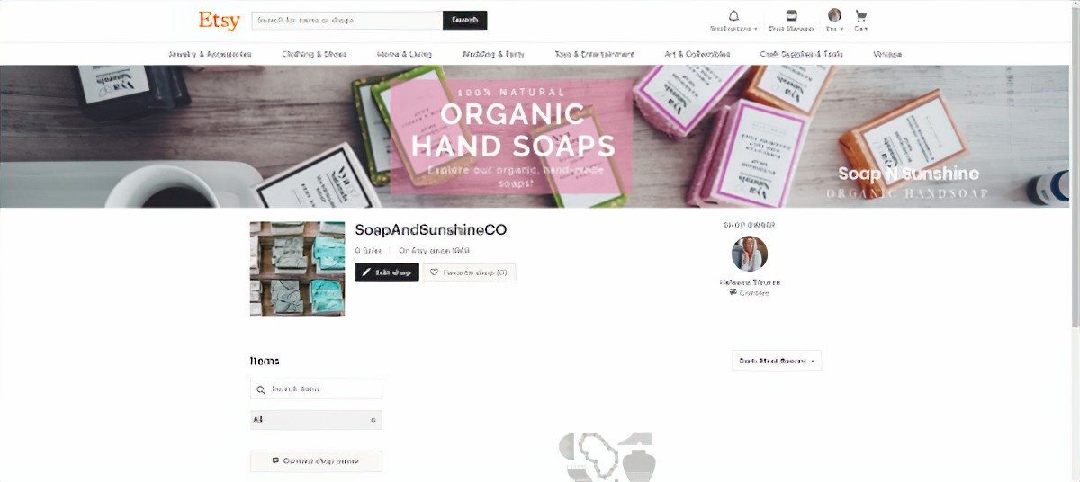 Etsy banner