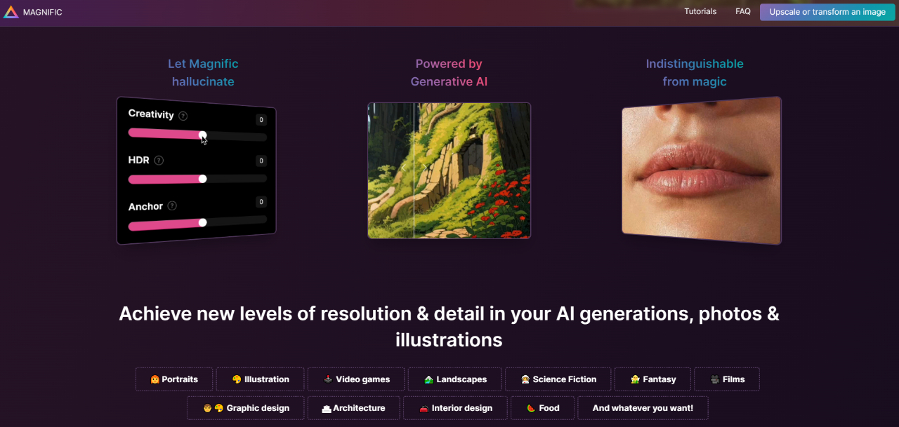 Magnific AI Features
