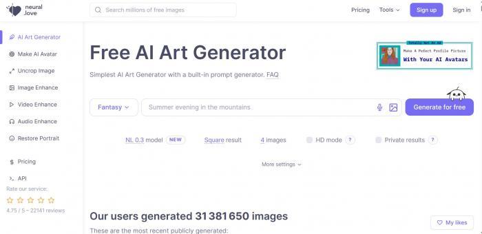 Neural.love AI vtuber generator