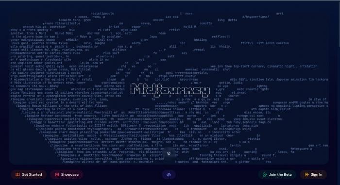 midjourney homepage