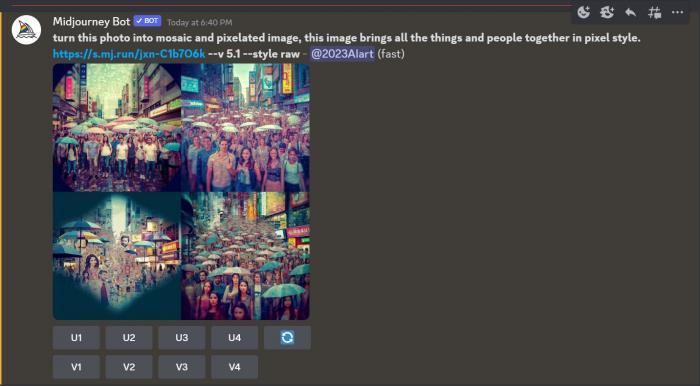 preview of midjourney