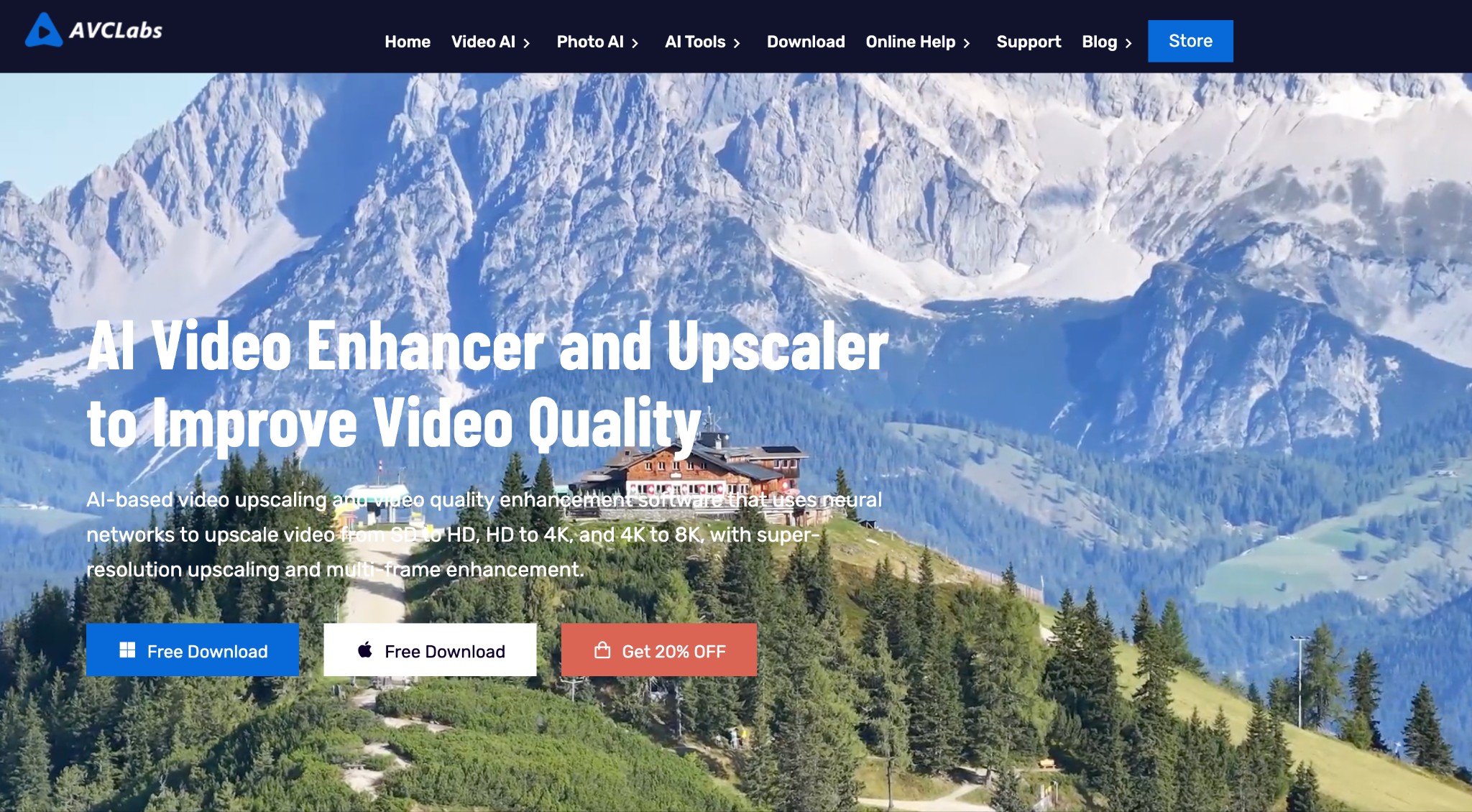 AVCLabs Video Enhancer AI 480p to 1080p