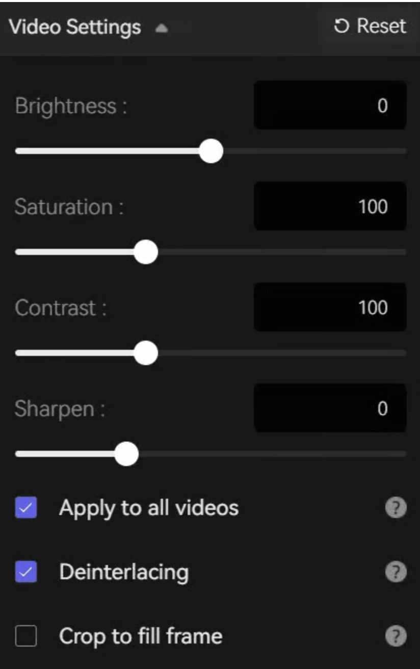 AVCLabs set output to FHD 1080p