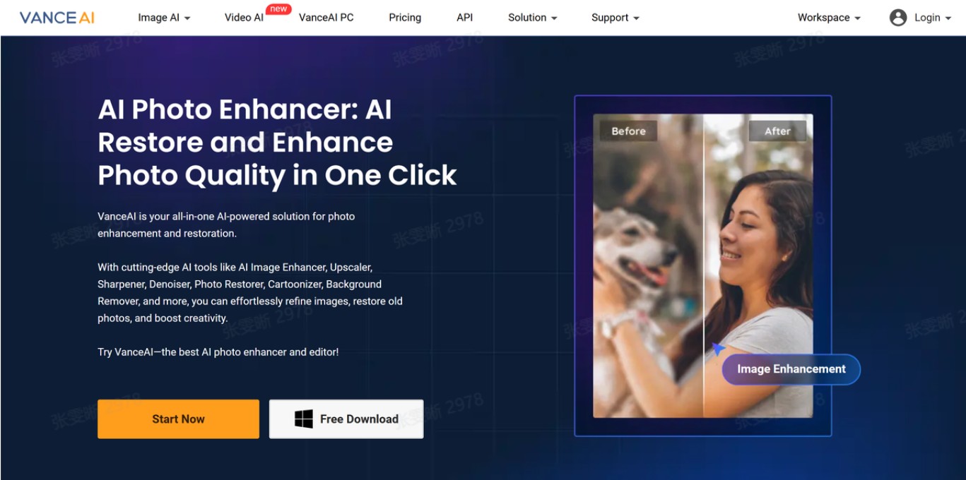 vanceai photo enhancer