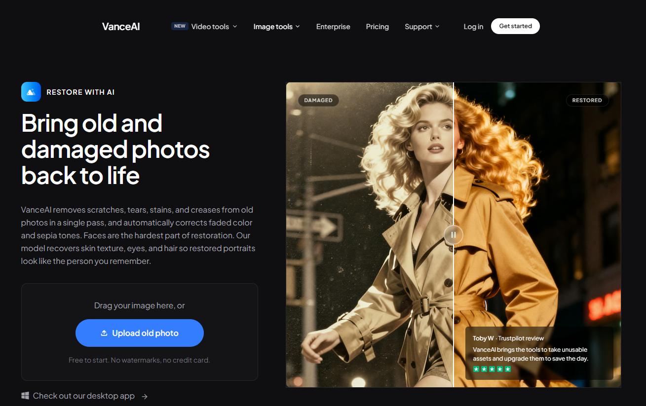 vanceai photo restorer